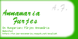 annamaria furjes business card